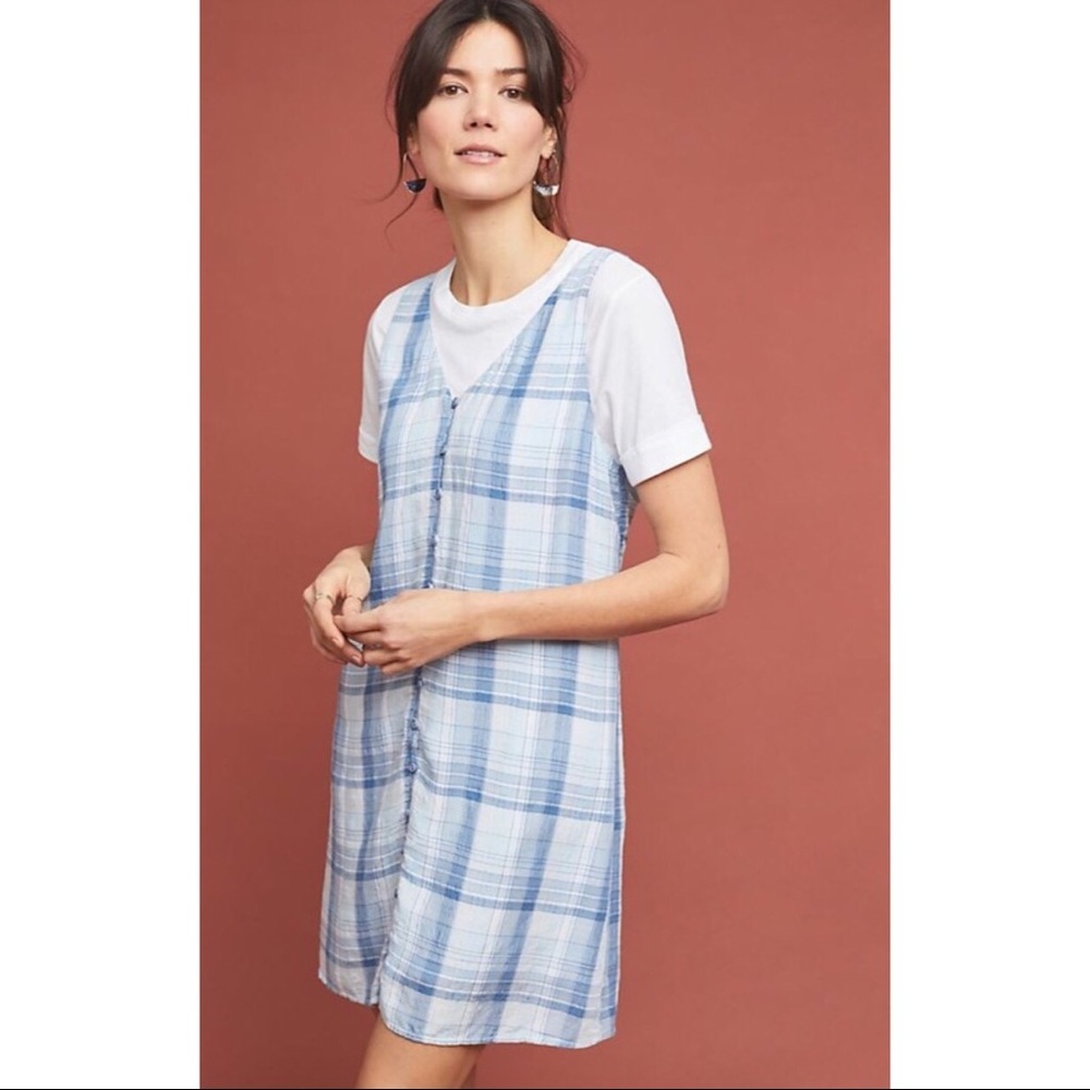 Anthropologie Cloth and Stone Plaid Dress - Picture 1 of 8